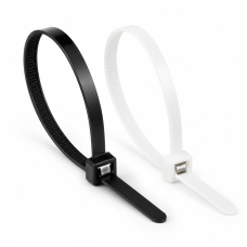 Cable ties with stainless steel locking tab Cable ties with stainless steel locking tab