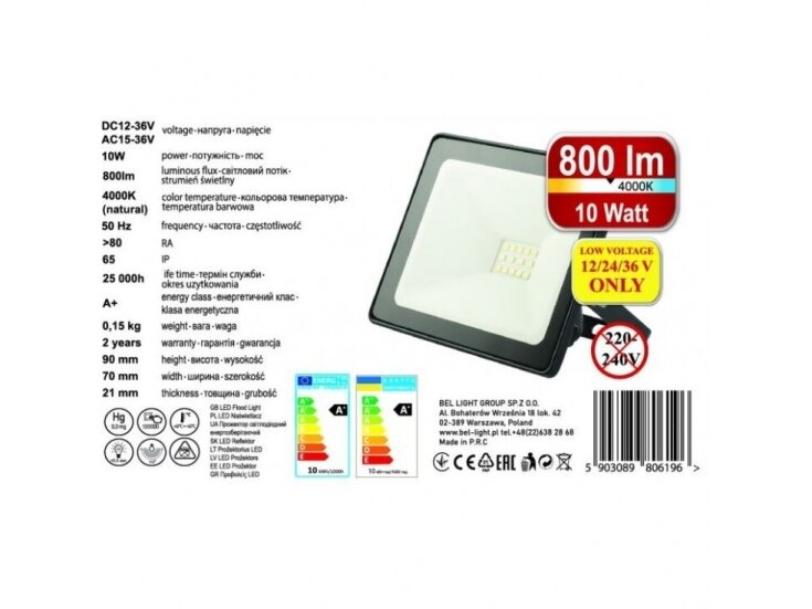 LED prožektorius 12V-36V 4000K 1