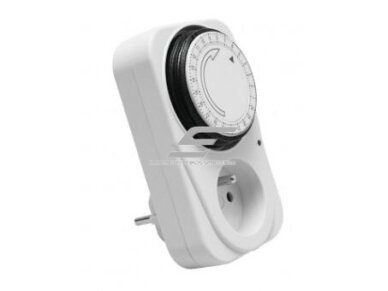 Laiko relė | laikmatis | SCHUKO | 24val. | programuojama | mechaninė | 16A | 3500W | 230V | IP20 | GTV Lighting | PC-MECH24-SC | 5908231351104
