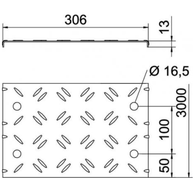 Kabeļu kanāla vāks | BKR tipa kabeļu kanālu sistēmām | 3.3 mm | 300x3000 mm | DBKR 300 FS Kabeļu kanāla vāks | BKR tipa kabeļu kanālu sistēmām | 3.3 mm | 300x3000 mm | DBKR 300 FS