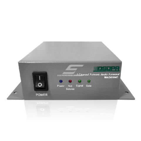 IP network audio output module | digital audio transmission | network decoding | 4 LED status indicators | EMC AUX IN / EMC AUX OUT IP network audio output module | digital audio transmission | network decoding | 4 LED status indicators | EMC AUX IN / EMC AUX OUT