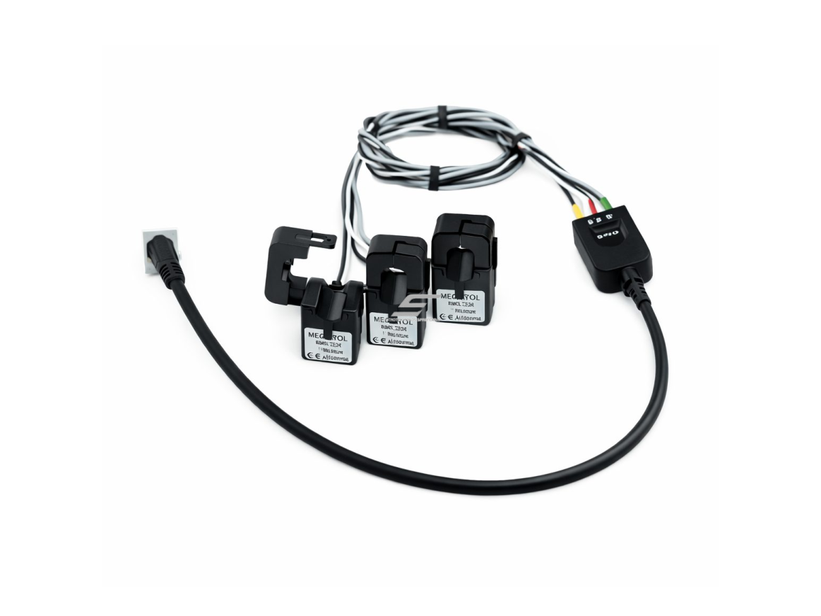 3-in-1 atveriamas srovės transformatorius | 100 A | 3 fazės | 333 mV | RJ45 / RJ12 | 1 m kabelis | SCT-016 modelis | STP-100
