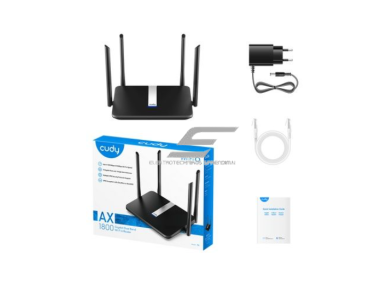 Maršrutizatorius | Wi-Fi 6 | AX1800 klasės greitis | Cudy Mesh palaikymas | iki 80 įrenginių | MU-MIMO technologija 2