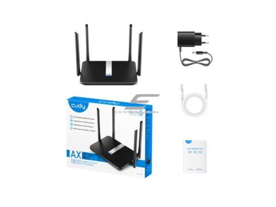 Maršrutizatorius | Wi-Fi 6 | AX1800 klasės greitis | Cudy Mesh palaikymas | iki 80 įrenginių | MU-MIMO technologija 2