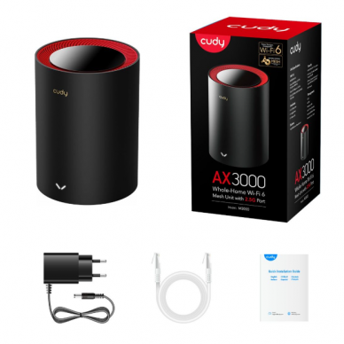 Router Wi-Fi 6 Mesh | do 3000 Mb/s | szeroki zasięg | port WAN 2.5G | do 220 m | technologia 2×2 MIMO 2 Router Wi-Fi 6 Mesh | do 3000 Mb/s | szeroki zasięg | port WAN 2.5G | do 220 m | technologia 2×2 MIMO 2
