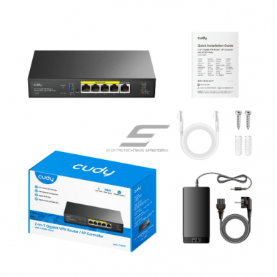 Router VPN i kontroler AP | stabilne połączenie / centralne zarządzanie | Gigabit PoE | USB 3.0 | do 200 użytkowników | metalowa obudowa 1