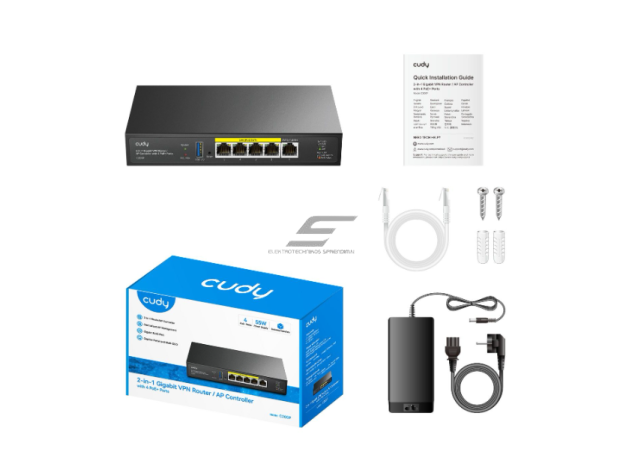 VPN maršrutizatorius ir AP valdiklis | stabilus ryšys/centralizuotas valdymas | Gigabit PoE | USB 3.0 | iki 200 naudotojų | metalinis korpusas 1 VPN maršrutizatorius ir AP valdiklis | stabilus ryšys/centralizuotas valdymas | Gigabit PoE | USB 3.0 | iki 200 naudotojų | metalinis korpusas 1