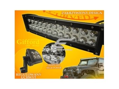 LED šviestuvas automobiliui | 72W | 12-24VDC | 6000K | 2600lm | 460x125x125mm | IP68 LED šviestuvas automobiliui | 72W | 12-24VDC | 6000K | 2600lm | 460x125x125mm | IP68