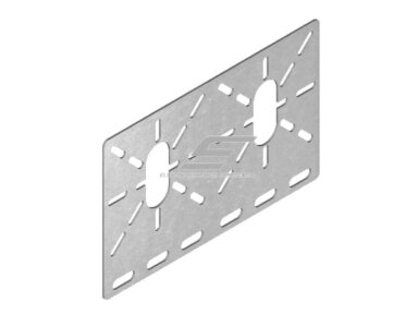 Montavimo plokštelė dėžutės tvirtinimui prie kabelinių kopėčių | lovelių | kanalų | 230x165x1,2mm | tiesi | perforuota | plieninė | pilka | BAKS | BPP | 0100300 Montavimo plokštelė dėžutės tvirtinimui prie kabelinių kopėčių | lovelių | kanalų | 230x165x1,2mm | tiesi | perforuota | plieninė | pilka | BAKS | BPP | 0100300