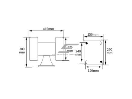 Elektrinė pavojaus sirena | 124 dB | 1.5 kW | 220 V | iki 2500 m | aliuminio korpusas | 415x300x225mm | platus veikimo nuotolis 1 Elektrinė pavojaus sirena | 124 dB | 1.5 kW | 220 V | iki 2500 m | aliuminio korpusas | 415x300x225mm | platus veikimo nuotolis 1