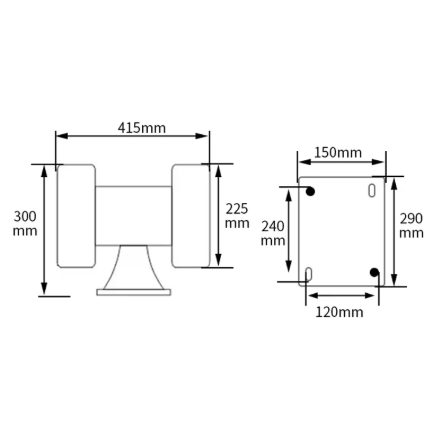 Electric alarm siren | 124 dB | 1.5 kW | 220 V | up to 2500 m | aluminum housing | 415x300x225 mm | wide operating range 1