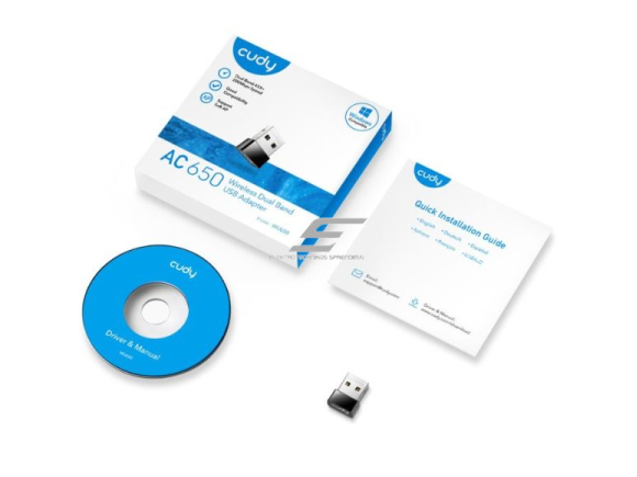 Wi-Fi USB adapteris | stabili ir greita belaidžio tinklo jungtis | 2.4GHz + 5GHz | Mini USB 2.0 | 600Mbps | CUDY WU650 2