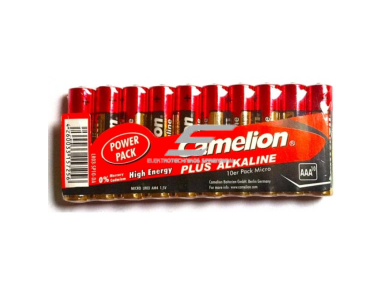 Elementai | baterijos | AAA | 1,5V | 10 vnt. | Camelion Elementai | baterijos | AAA | 1,5V | 10 vnt. | Camelion
