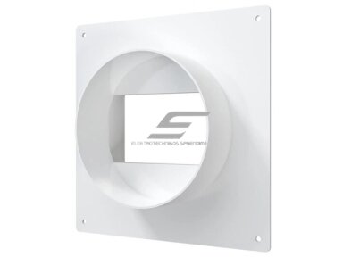 Adapteris | sieninė jungtis ortakiams | vėdinimo sistemoms | apvalių ir kvadratinių ortakių sujungimas | D100 | 110x55mm | | balta | plastikinė | 511AS10KJ Adapteris | sieninė jungtis ortakiams | vėdinimo sistemoms | apvalių ir kvadratinių ortakių sujungimas | D100 | 110x55mm | | balta | plastikinė | 511AS10KJ