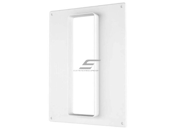 Adapteris | sieninė jungtis 110x55mm | ortakio tvirtinimui | su ventiliacijos grotelėmis | balta | plastikinė | 620TPP