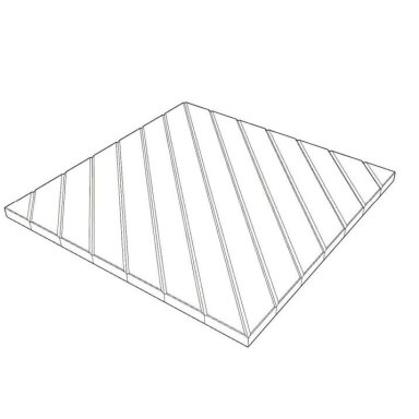 Akustiska | Skaņu absorbējoša PET plāksne | Diagonālu līniju reljefa raksts | 300x300x9mm | Melna Akustiska | Skaņu absorbējoša PET plāksne | Diagonālu līniju reljefa raksts | 300x300x9mm | Melna