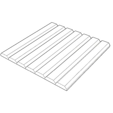 Akustiska | Skaņu absorbējoša PET plāksne | Līniju raksts | Lameļu tipa reljefs | 300x300x9mm | Melna Akustiska | Skaņu absorbējoša PET plāksne | Līniju raksts | Lameļu tipa reljefs | 300x300x9mm | Melna