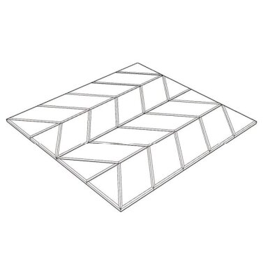 Akustiska | Skaņu absorbējoša PET plāksne | Siļķes asakas raksta reljefs | 300x300x9mm | Melna Akustiska | Skaņu absorbējoša PET plāksne | Siļķes asakas raksta reljefs | 300x300x9mm | Melna