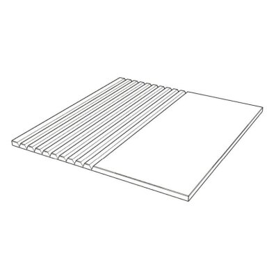 Akustiska | Skaņu absorbējoša PET plāksne | Asimetrisks līstu profils | 300x300x9mm | Melna Akustiska | Skaņu absorbējoša PET plāksne | Asimetrisks līstu profils | 300x300x9mm | Melna