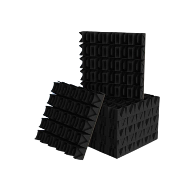 Akustiska | Skaņu absorbējoša putu panele | Blīvs reljefa profils | 300x300x50mm | Melna Akustiska | Skaņu absorbējoša putu panele | Blīvs reljefa profils | 300x300x50mm | Melna