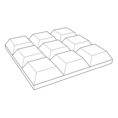 Akustiska | Skaņu absorbējoša putu panele | Trapecveida reljefs | 300x300x50mm | Melna Akustiska | Skaņu absorbējoša putu panele | Trapecveida reljefs | 300x300x50mm | Melna