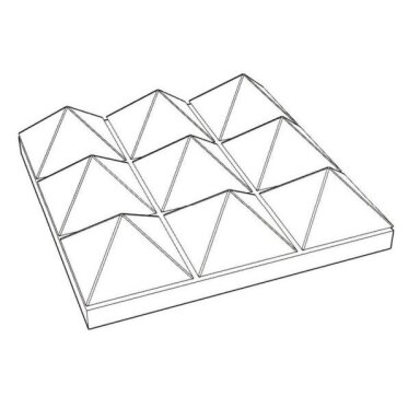 Akustiska | Skaņu absorbējoša putu panele | Piramīdas formas reljefs | 300x300x50mm | Melna Akustiska | Skaņu absorbējoša putu panele | Piramīdas formas reljefs | 300x300x50mm | Melna