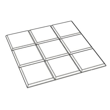Akustiska | Skaņu absorbējoša PET plāksne | 3x3 kvadrātu reljefs | 300x300x9mm | Melna Akustiska | Skaņu absorbējoša PET plāksne | 3x3 kvadrātu reljefs | 300x300x9mm | Melna