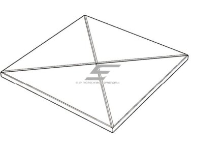 Akustinė | garsą sugerianti PET plokštė | X rašto reljefas | 300x300x9mm | juoda 1