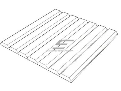 Akustinė | garsą sugerianti PET plokštė | linijų rašto | lamelių tipo reljefas | 300x300x9mm | juoda 1