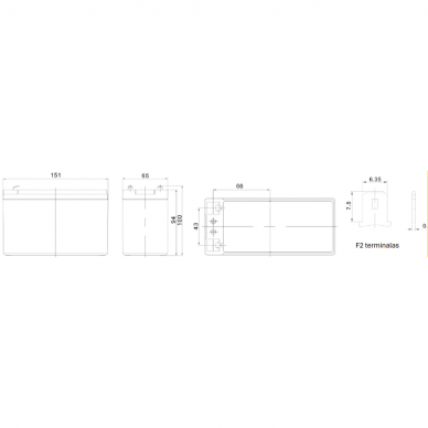 Battery AGM | VRLA | 7Ah | 12V | 151x65x100mm | 10 pcs | Power Bubble PB1207 1 Battery AGM | VRLA | 7Ah | 12V | 151x65x100mm | 10 pcs | Power Bubble PB1207 1