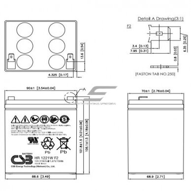 AGM aku | 5Ah | 12V | 90x70x106mm | CSB 2 AGM aku | 5Ah | 12V | 90x70x106mm | CSB 2