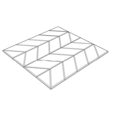 Akustyczny | Dźwiękochłonny panel PET | Wzór jodełki | 300x300x9mm | Czarna 1 Akustyczny | Dźwiękochłonny panel PET | Wzór jodełki | 300x300x9mm | Czarna 1