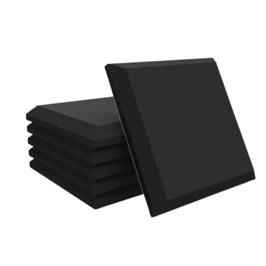 Acoustic | Sound-Absorbing Foam Panel | Square Relief Pattern | 300x300x50mm | Black Acoustic | Sound-Absorbing Foam Panel | Square Relief Pattern | 300x300x50mm | Black