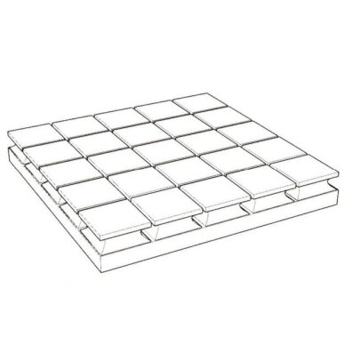 Akustiska | Skaņu absorbējoša putu panele | 5x5 Kvadrātveida reljefs | 300x300x50mm | Melna 1