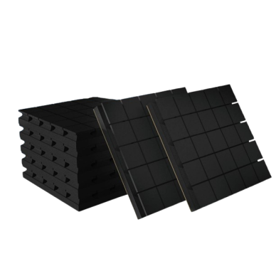 Akustiska | Skaņu absorbējoša putu panele | 5x5 Kvadrātveida reljefs | 300x300x50mm | Melna Akustiska | Skaņu absorbējoša putu panele | 5x5 Kvadrātveida reljefs | 300x300x50mm | Melna