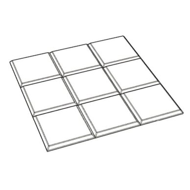 Akustyczny | Dźwiękochłonny panel PET | Wzór 3x3 kwadraty | 300x300x9mm | Czarna 1 Akustyczny | Dźwiękochłonny panel PET | Wzór 3x3 kwadraty | 300x300x9mm | Czarna 1