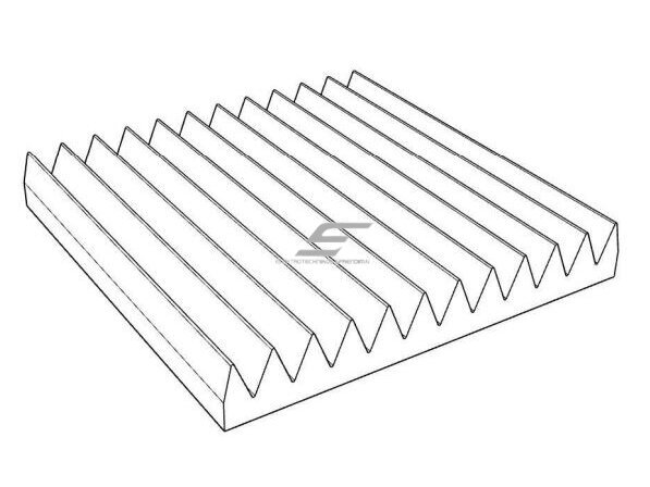Akustinė | garsą sugerianti porolono plokštė | smulkių trikampių formos reljefas | 300x300x50mm | juoda 1 Akustinė | garsą sugerianti porolono plokštė | smulkių trikampių formos reljefas | 300x300x50mm | juoda 1