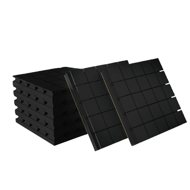 Akustiska | Skaņu absorbējoša putu panele | 5x5 Kvadrātveida reljefs | 300x300x50mm | Melna Akustiska | Skaņu absorbējoša putu panele | 5x5 Kvadrātveida reljefs | 300x300x50mm | Melna