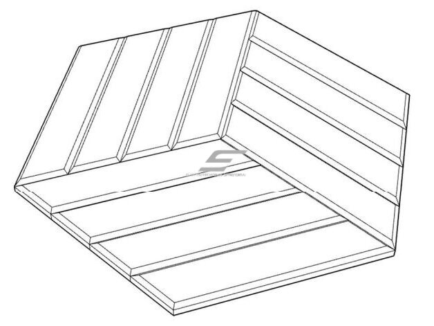 Akustinė | garsą sugerianti PET plokštė | šešiakampio formos | linijų rašto reljefas | 150x260x300x9mm | juoda 1