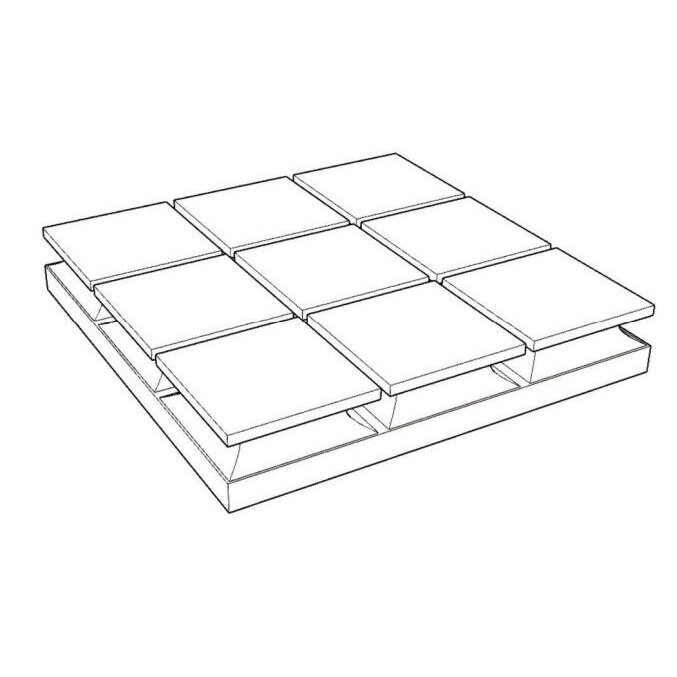 Akustyczna | Piankowa płyta dźwiękochłonna | 3x3 Kwadratowy wzór reliefowy | 300x300x50mm | Czarna 1