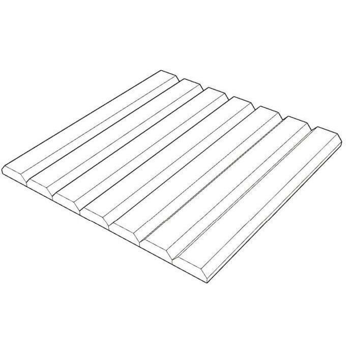 Acoustic | Sound-Absorbing PET Panel | Linear Pattern | Slatted Surface | 300x300x9mm | Black 1