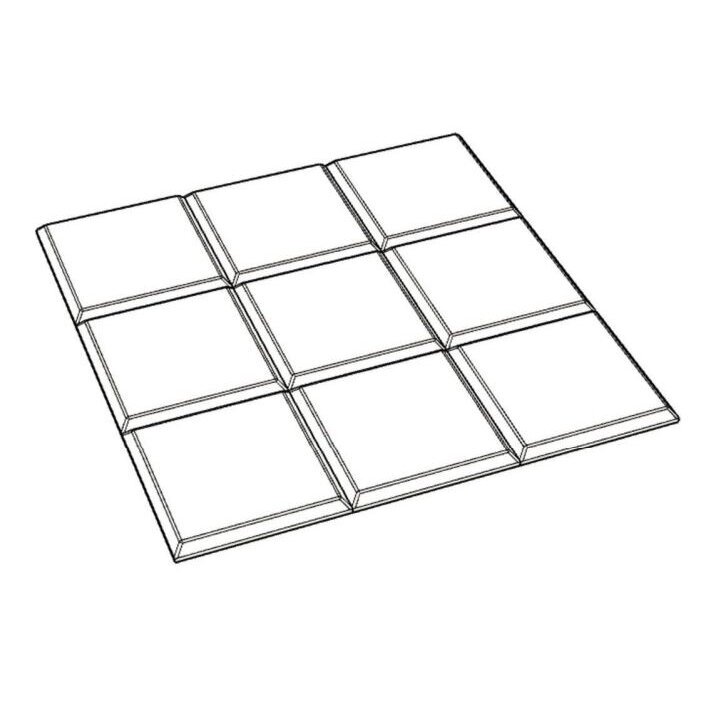 Akustyczny | Dźwiękochłonny panel PET | Wzór 3x3 kwadraty | 300x300x9mm | Czarna 1 Akustyczny | Dźwiękochłonny panel PET | Wzór 3x3 kwadraty | 300x300x9mm | Czarna 1