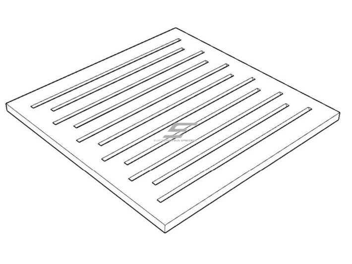 Akustinė | garsą sugerianti PET plokštė | linijų rašto reljefas | 300x300x9mm | juoda 1