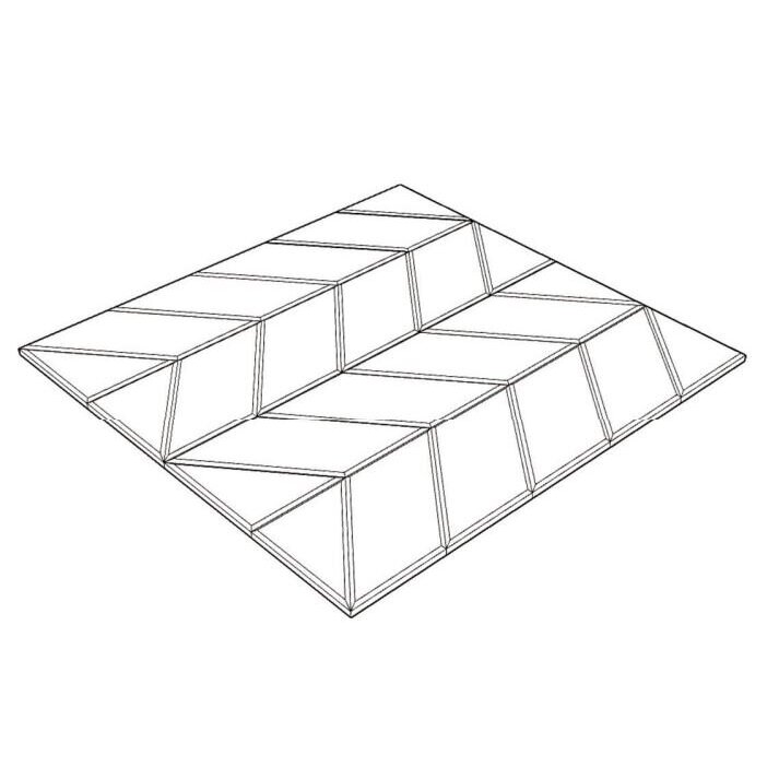 Akustyczny | Dźwiękochłonny panel PET | Wzór jodełki | 300x300x9mm | Czarna 1 Akustyczny | Dźwiękochłonny panel PET | Wzór jodełki | 300x300x9mm | Czarna 1
