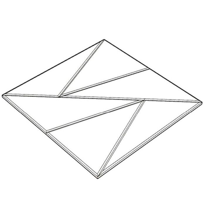 Akustiska | Skaņu absorbējoša PET plāksne | Trīsstūra raksta reljefs | 300x300x9mm | Melna 1 Akustiska | Skaņu absorbējoša PET plāksne | Trīsstūra raksta reljefs | 300x300x9mm | Melna 1