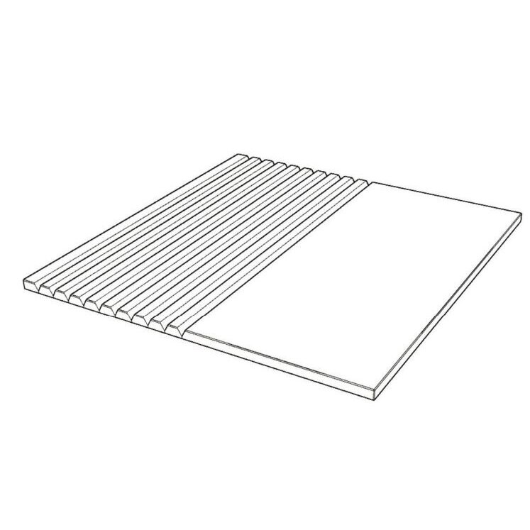 Acoustic | Sound-Absorbing PET Panel | Asymmetrical Slatted Profile | 300x300x9mm | Black 1 Acoustic | Sound-Absorbing PET Panel | Asymmetrical Slatted Profile | 300x300x9mm | Black 1