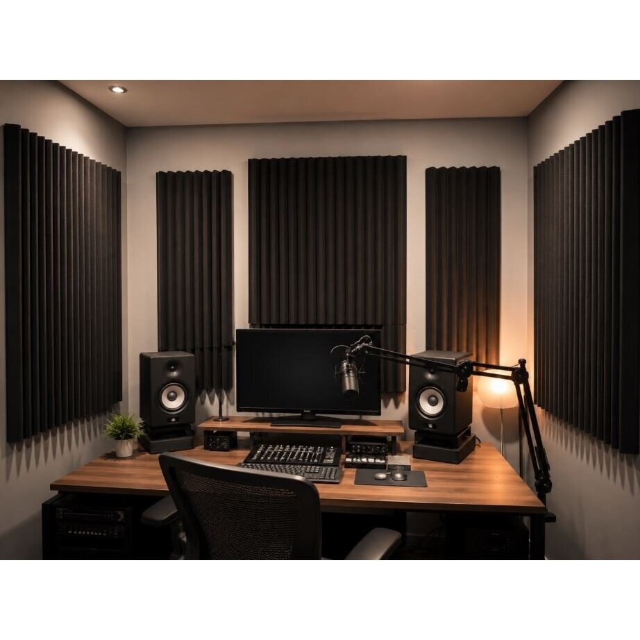 Acoustic | Sound-Absorbing Foam Panel | Profiled | 300x300x50mm | Black 2 Acoustic | Sound-Absorbing Foam Panel | Profiled | 300x300x50mm | Black 2