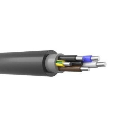 Aluminium power cable | 5×10 mm² | AXMK | 1 m | black Aluminium power cable | 5×10 mm² | AXMK | 1 m | black