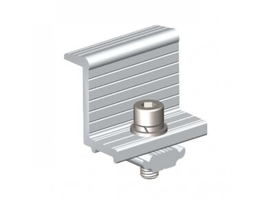 Saulės modulių plokščių galinis laikiklis | L-tipo | 30mm | Goomax End Clamp (BLK) | GM-EC-30H 1 Saulės modulių plokščių galinis laikiklis | L-tipo | 30mm | Goomax End Clamp (BLK) | GM-EC-30H 1