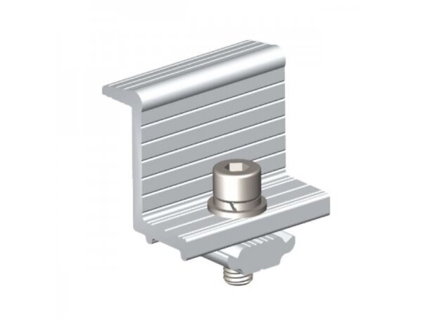 Saulės modulių plokščių galinis laikiklis | L-tipo | 30mm | Goomax End Clamp (BLK) | GM-EC-30H 1